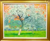 Verger en fleurs by Georges Delhomme, Huile sur toile, sold Apr 2025