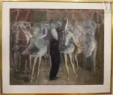 Les adieux de Maurice Chevalier au Moulin Rouge by Georges Delhomme, 1930, Gouache, sold Apr 2025