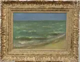 Deauville by Georges Delhomme, Huile sur toile, sold Apr 2025