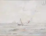 Voiliers en mer by Maurice Courant, Aquarelle, sold Apr 2025