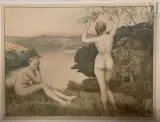 Automne by Émile-René Ménard, Lithographie polychrome, sold Apr 2025