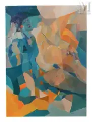 La détente by Jacqueline Verdet, Huile sur toile, sold Apr 2025
