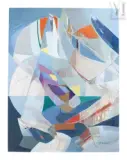 Sur l'eau by Jacqueline Verdet, Huile sur toile, sold Apr 2025