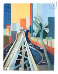Le palmier by Jacqueline Verdet, Huile sur toile, sold Apr 2025