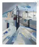 Les feux rouges by Jacqueline Verdet, Huile sur toile, sold Apr 2025