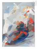 Tourbillon urbain by Jacqueline Verdet, Huile sur toile, sold Apr 2025