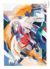 La danse by Jacqueline Verdet, Huile sur toile, sold Apr 2025