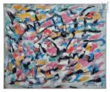 La colline au printemps by Elvire Jan, 1959, Huile sur toile, sold Apr 2025