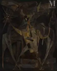 Sans titre by Jean Bertholle, 1953, Huile sur toile, sold Apr 2025