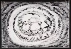 Composition by Henri Michaux, 1972, Acrylique et huile sur papier, sold Apr 2025