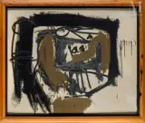 Retrato n°76 by Antonio Saura Atarés, 1959, Huile sur toile, sold Apr 2025