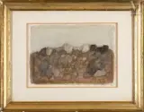 Sans titre by Zoran Mušič, 1978, Gouache sur papier japon, sold Apr 2025