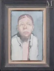 Tête de vieille femme by Jean Rustin, 1987, Huile sur toile, sold Apr 2025