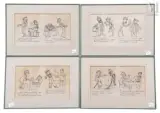 Suite de 10 dessins by B. Colomb Moloch, Encre et crayon Un, sold Feb 2025