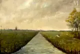 Le Canal en Hollande by Siebe Johannes ten Cate, 1901, Huile sur toile, sold Feb 2025
