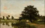 Le grand chêne de l'étang de Briot (Nièvre) by Adrien Schulz, Huile sur toile, sold Feb 2025