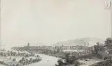 La ville de Berne du côté nord by Johann Ludwig Aberli, Eau forte sur papier, sold Jan 2025