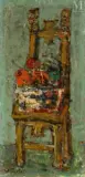 La chaise by Paul Augustin Aizpiri, Huile sur panneau, sold Jan 2025