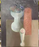 Le Mazagran by Alex Berdal, Huile sur toile, sold Jan 2025