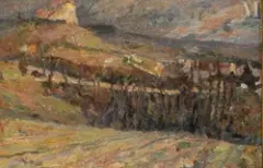 Vaux-sur-Seine, le Gibet by Emilio Boggio, 1902, Huile sur toile d'origine, sold Jan 2025