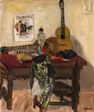 Nature morte aux objets espagnols by Yves Brayer, Huile sur toile d'origine, sold Jan 2025