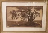 Sur la colline Saint-Philippe by Alexis Mossa, 1861, Lavis d'encre, pierre noire, graphite et rehauts de gouache blanche sur papier, sold Jan 2025