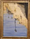 Le réverbère by Enzo Melchiorre, 1991, Huile sur carton, sold Jan 2025