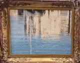 Lumières dans l'eau by Enzo Melchiorre, 1992, Huile sur carton, sold Jan 2025