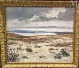 Vue sur l'étang de Brinmilis by Guy Pennamen, 1993, Huile sur toile, sold Jan 2025