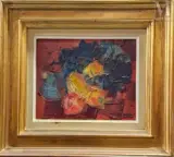 Raisins et piments by Jean Cluseau-Lanauve, 1964, Huile sur toile, sold Jan 2025