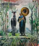 The Inauguration of New President by Nicky Nodjoumi, huile sur toile, sold Dec 2024