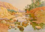 L'oued by Alphonse Birck, Aquarelle, sold Dec 2024