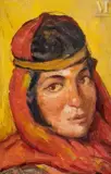 Portrait de femme by Maurice Bismouth, Huile sur carton fort, sold Dec 2024