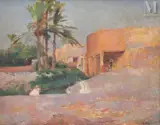 Marabout à Gabès, Sud Tunisien by Joseph Cloix, Huile sur toile, sold Dec 2024