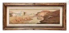 Au bord de l'oued by Constant Louche, Huile sur panneau, sold Dec 2024