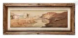 Au bord de l'oued by Constant Louche, Huile sur panneau, sold Dec 2024