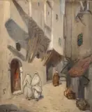 La Casbah d'Alger by Ludovic Gignoux, Huile sur toile d'origine, sold Dec 2024