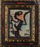 Composition by Jean-Michel Atlan, 1953, Pastel sur papier, sold Dec 2024
