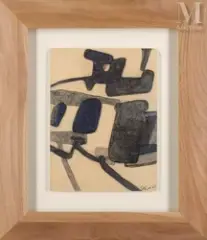 Sans titre by Maurice Estève, 1965, Fusain et pastel sur papier, sold Dec 2024