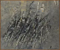 Sans titre by Jacques Germain, 1963, Huile sur toile, sold Dec 2024