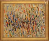 Composition by Jacques Germain, 1961, Huile sur toile, sold Dec 2024