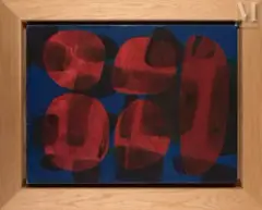 Composition by Raoul Ubac, 1954, Gouache sur papier, sold Dec 2024