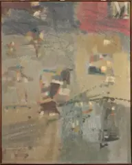 Dérive informelle, n°478 by Camille Bryen, 1967, Huile sur toile, sold Dec 2024