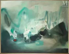 Tout seul by Chu Teh-chun, 1982, Huile sur toile, sold Dec 2024
