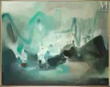 Tout seul by Chu Teh-chun, 1982, Huile sur toile, sold Dec 2024