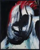 Le Borgne by John Christoforou, 1989, Huile sur toile, sold Dec 2024