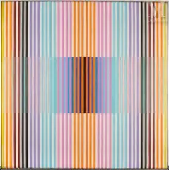 Chromographie x3, 1973-1974 by Gregorio Vardánega, Acrylique sur toile, sold Dec 2024