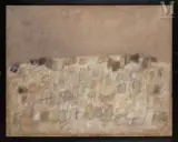 Paysage rocheux by Zoran Mušič, 1977, Acrylique sur toile, sold Dec 2024