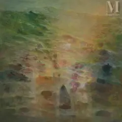 L'Aurore by Abdallah Benanteur, 2000, Huile sur toile, sold Dec 2024