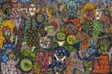 Les musiciens, (19)79 by Fatima Hassan El Farrouj, Acrylic sur toile, sold Dec 2024